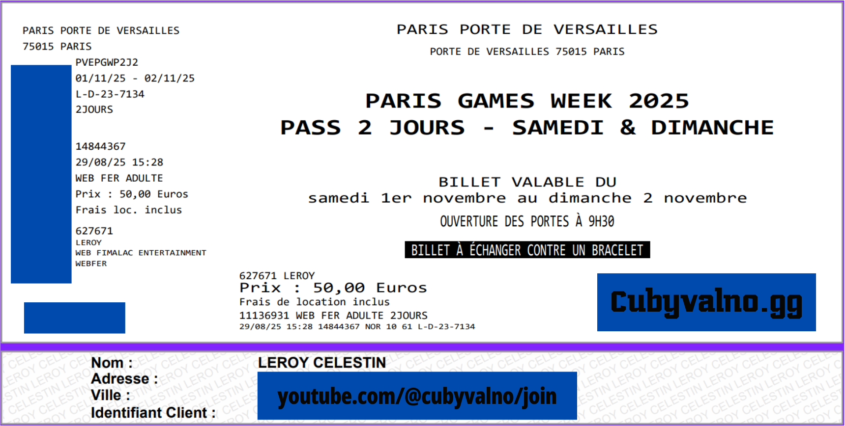 Preuve photo — InCyber 2025 (QR masqué)